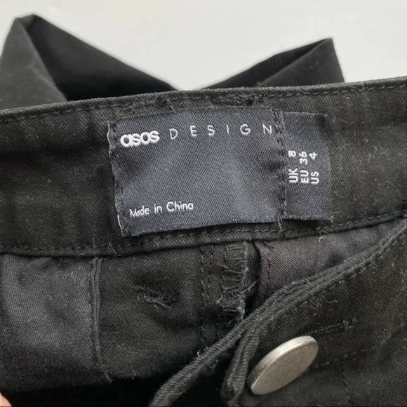 ASOS • Black Rolled Cuff Pants - Picture 3 of 4